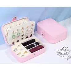 Porta joias Medio Para Viagem Portátil Caixa Armazenamento para brincos, anéis, pulseira Generic e Bijuteria -M135