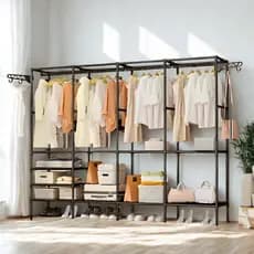 Roupeiro Guarda Roupa Portatil Cabideiro Arara Para Roupa Sapateira Organizador Multiuso Armário