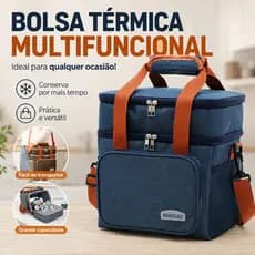 Bolsa Térmica Grande Capacidade 2 Compartimentos Impermeável Marmita