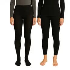 Calça segunda pele térmica peluciada meia calça inverno frio com ou sem pé feminina