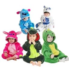 Pijama recém nascido bebês 0 à 30 meses kigurumi infantil peluciado inverno macacão fantasia