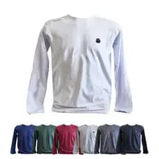 Blusa Masculina Camiseta manga longa gola redonda lisa
