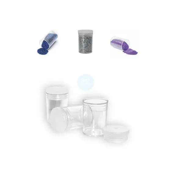 Pote De Glitter 10ml Plastico Transparente Com Tampa Unhas Artesanato 25und