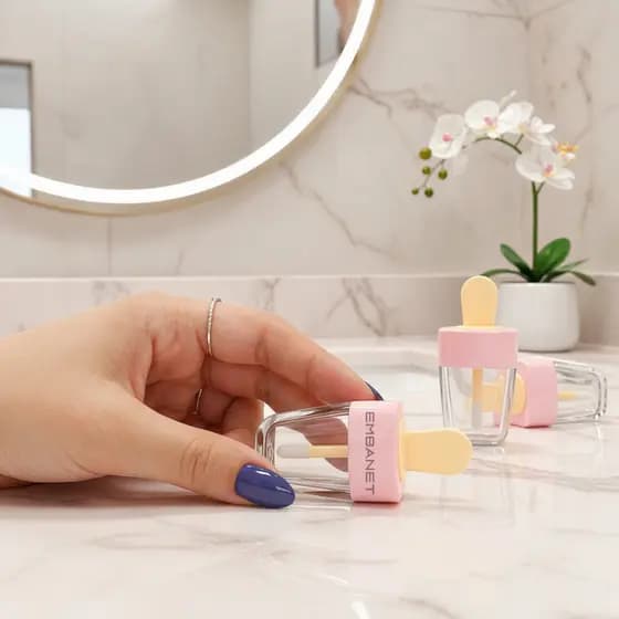 Frasco Picolé Gloss Lip Tint Blush Brilho Labial 3,9ml Uso Profissional Salão de Beleza 25und