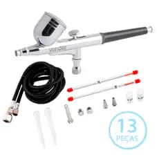 Aerógrafo Profissional Para Pintura Tinta Tipo Caneta Acessórios 13 Pçs Vonder
