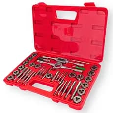 Jogo De Macho E Tarracha Tarraxa Cossinete Femea Com 40 Peças Tungstênio Para Metal Alumínio Plástico Ferro Canos Rosca
