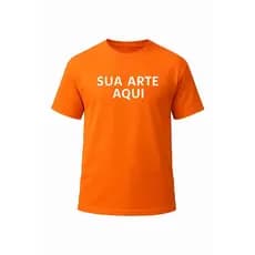 camiseta masculina laranja com sua arte cria sua blusa personalizável crie sua estampa aqui