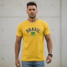 Camiseta de time para copa do mundo seleção Brasileira