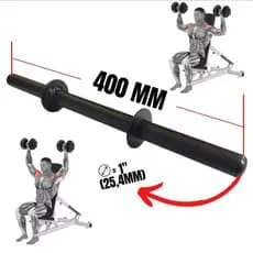 Par de Barras para Halter e Anilhas de Musculação + 04 Presilhas de Brinde