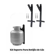 Suporte Botijão de Gás Antifurto Parede Kit com duas unidades