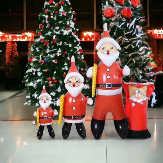 1 Boneco Inflável Papai Noel Feliz Natal Festa Decoração Enfeite Natalino