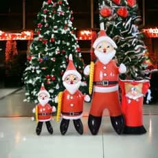 1 Boneco Inflável Papai Noel Feliz Natal Festa Decoração Enfeite Natalino