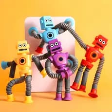 Robo Brinquedo Infantil Robô De Led Pop It Luz Estica Com Ventosa Infantil Brinquedos Infantis