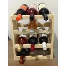 Adega de Mesa Madeira Maciça Decoração Rustica Vinhos Espumantes 12 Garrafas