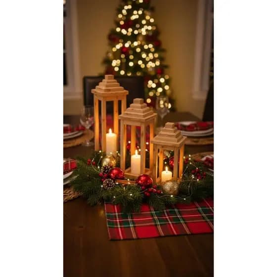 Luminaria Lanterna Marroquina kit 3 castiçal porta velas decoração natal mesa e ceia