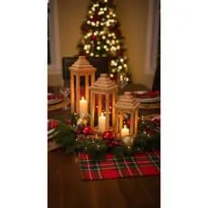Luminaria Lanterna Marroquina kit 3 castiçal porta velas decoração natal mesa e ceia