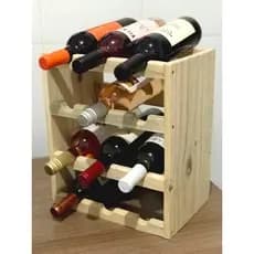 Adega de Mesa Madeira Maciça Decoração Rustica Vinhos Espumantes 12 Garrafas Desmontada