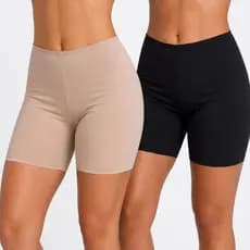 Kit 02 Shorts Anágua Segunda Pele Liso Confortável Levinho Respirável Poliéster Envio Rápido