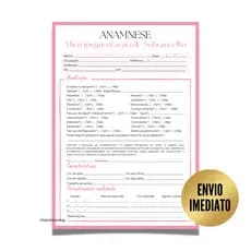 Ficha de anamnese micropigmentação de sobrancelha 100F