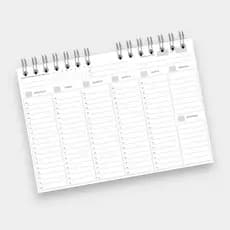 Agenda planner semanal 2026 sem data feminina e masculina