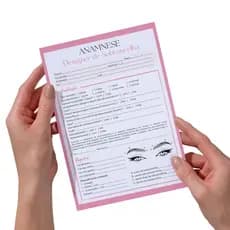 Ficha de anamnese design de sobrancelha