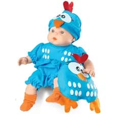Boneca Galinha Pintadinha Mini Baby Com Travesseiro - Roma