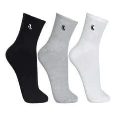 Kit 3 Pares Meia Cano Médio Algodão Social Calçado Tênis Lupo Sapato Pé Casual Inverso Roupa Masculino Feminina Viagem