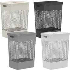 Cesto Roupa Suja Brinquedos Organizador Lavanderia C/ Tampa 49L