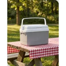 Caixa Térmica 12L Soprano Cinza Cooler 18 Latas Tropical Aba na Tampa Bebidas Praia Camping Pequena
