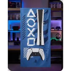 Toalha Infantil PlayStation 70x140 Aveludada Felpuda Banho Piscina Praia Gamer Alta Absorção PS5