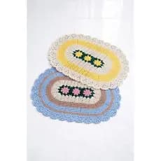 kit de Tapetes de Crochê 53x38cm – 2 Peças – Fio 6 – Artesanal