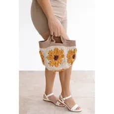 Bolsa de Mão em Crochê Artesanal – Feita à Mão ,bolsa de praia , bolsa feminina.