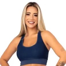Top Academia Fitness Suplex Feminino Com Sustentação Nadador