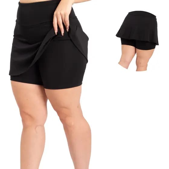 Short Saia Básico Confortavel Para Academia Treino Caminhar