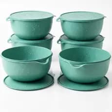 KIT BOLW EXTRA GRANDE 2/4/6 5,800 Litros Potes Plásticos Multiuso com Tampa Cozinha