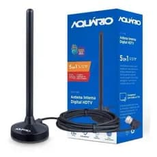 Antena Digital Interna 5 Em 1 Para TV Base Magnética - Modelo DTV 100P