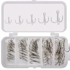50Pcs Tamanho Misto Farpado Anzol Agudos Set 2-10# Jig Ganchos Carpa Pesca Em Alto Mar De Gelo Curva De Pesca Ganchos