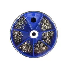 115 Pçs / Caixa 6 Grade Anel De Divisão De Aço Inoxidável Diâmetro 4mm A 10mm Heavy Duty Pesca Duplo Anéis Conector W5