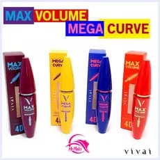Rímel 4D mega curve e max volume/ máscara de cílios/ mascara de cilios/ rímel vivai