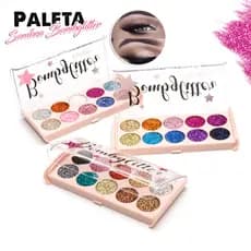 Paleta Glitter Bombglitter com 10 Cores  Maquiagem Febella PSO30325