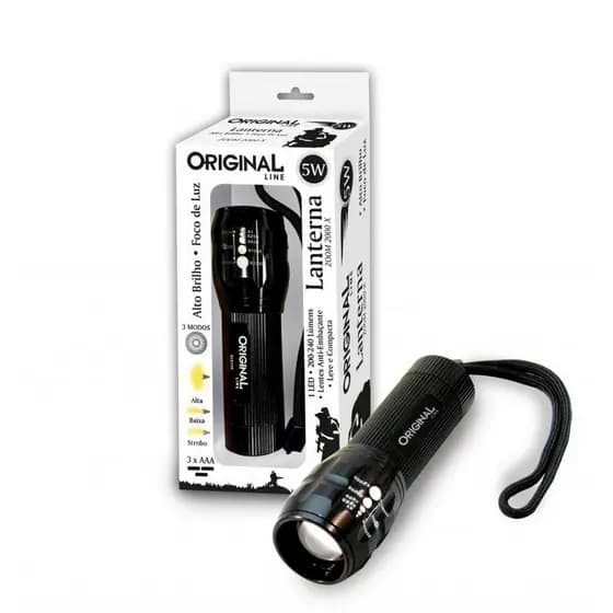 Lanterna 5w Caça 1 Led ORIGINAL LINE CAMPING PESCA