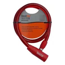 Trava Cadeado Bicicleta Vermelha Reforçada 65cm - Bestfer