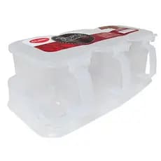 Porta Tempero Condimentos 3 Potes Plástico C/ 3 Colheres