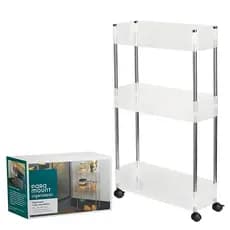 Carrinho Organizador Triplo Compacto em Acrílico – 43x14x82 cm