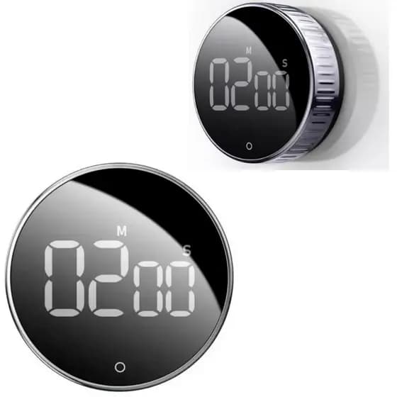 Cronômetro Touch Magnético TIMER DIGITAL com Contagem Regressiva e progressiva ideal para Esportes Estudos Cozinha acompanha manual
