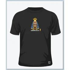 Camiseta Caminho da Fé Nossa Senhora Aparecida do Norte 100% Algodão Tradicional ou Babylook