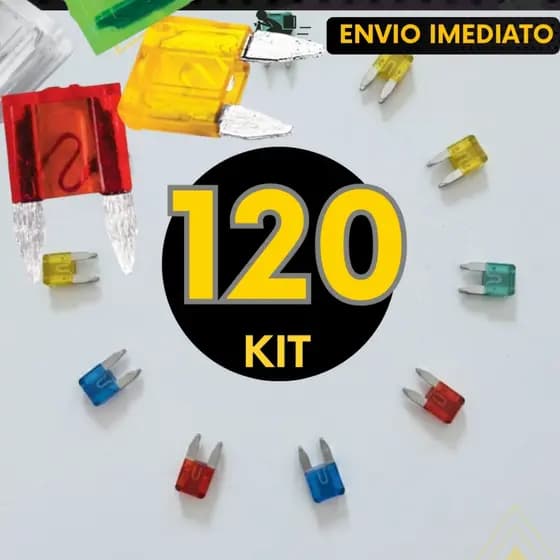 Kits 120, 60, 30 ou 20 un - Kit Fusível Automotivo Lâmina Mini para Carro e Moto