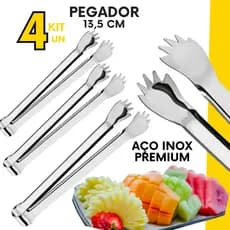 Kits 4 ou 2 un - Mini Pegador de Gelo Petiscos e Carnes em Aço Inox Multiuso