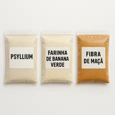 Farinha Da Felicidade Psyllium Farinha de Banana Verde Fibra de Maçã
