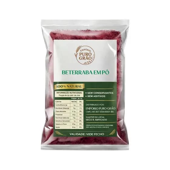Farinha de Beterraba Em Pó 100% Pura Natural Energetico